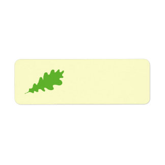 Étiquette Feuille verte, feuilles de chêne Design.