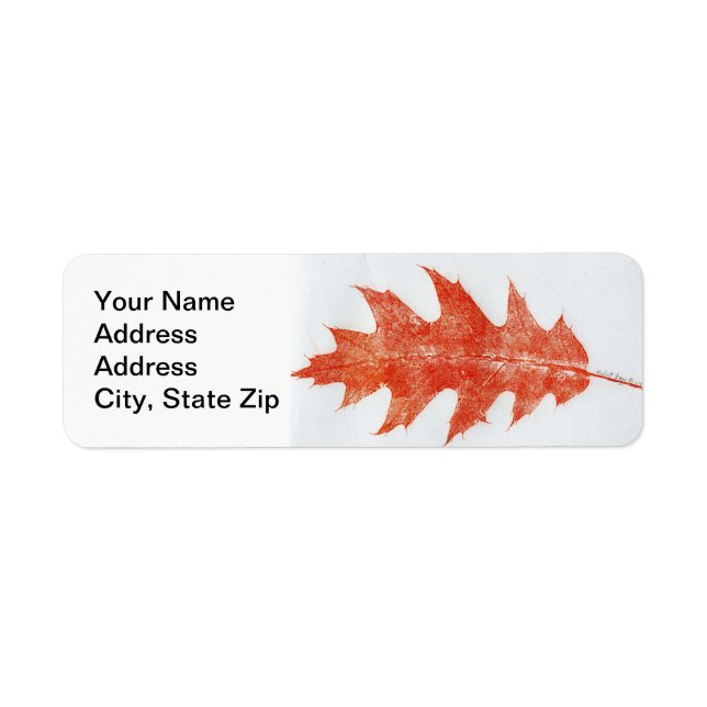 Étiquette Feuilles de la nature Imprimer, feuille d'automne  (Devant)