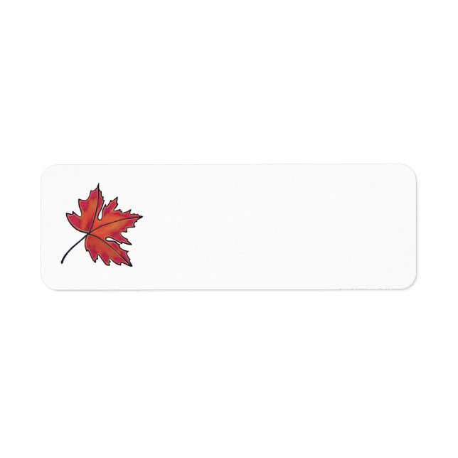 Étiquette Feuilles rouges, feuilles d'érable, couleurs d'aut (Devant)