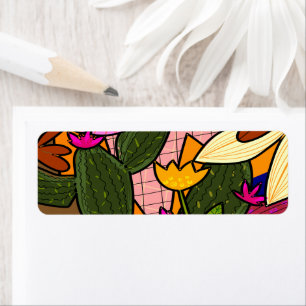 Étiquette feuilles tropicaux Abstraits et fleurs