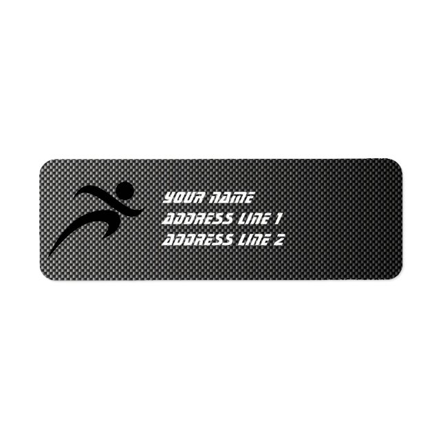 Étiquette Fibres Carbone Faux ; Exécution (Devant)