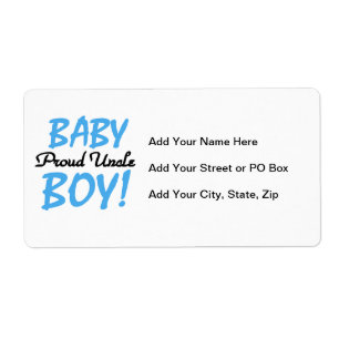 Étiquette Fier Oncle Baby Boy Cadeaux