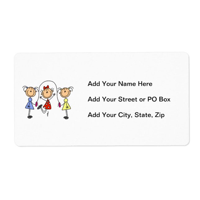 Étiquette Figure de l'étiquette GIrls Corde de saut (Devant)