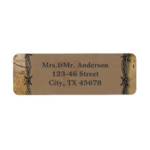 fil barbelé mariage campagnard occidental