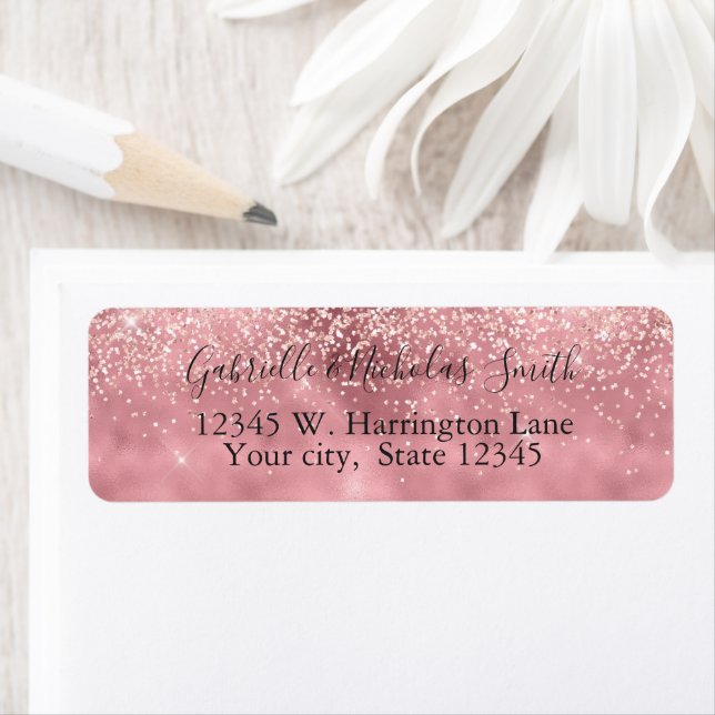 Étiquette Fille Glam Joli rose Parties scintillant Glitz (En situation)