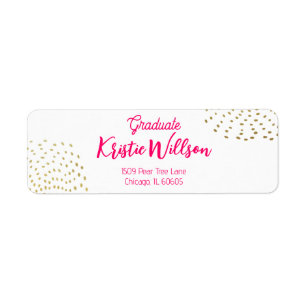 Étiquette Fille Hot Rose Hair Styliste Graduation Party Chic