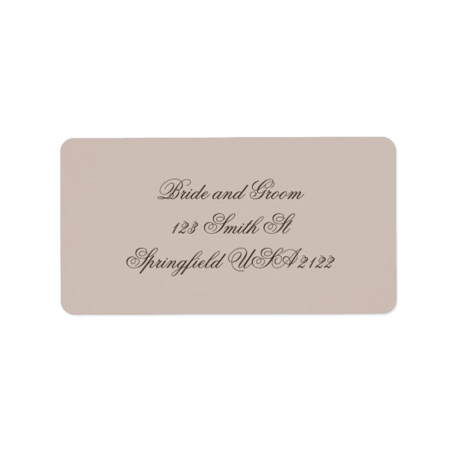 Étiquette Fine Art Wedding Return Address Labels, Blush (Devant)