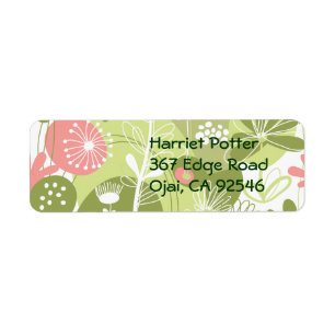 Étiquette Fine Cool mignonne Girl Retro Mode florale