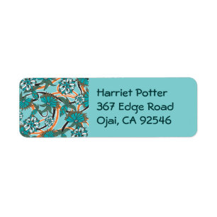 Étiquette Fine mignon Cool Girl Retro Floral Mode