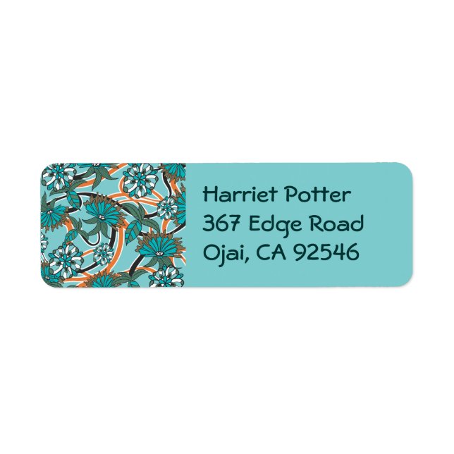 Étiquette Fine mignon Cool Girl Retro Floral Mode (Devant)