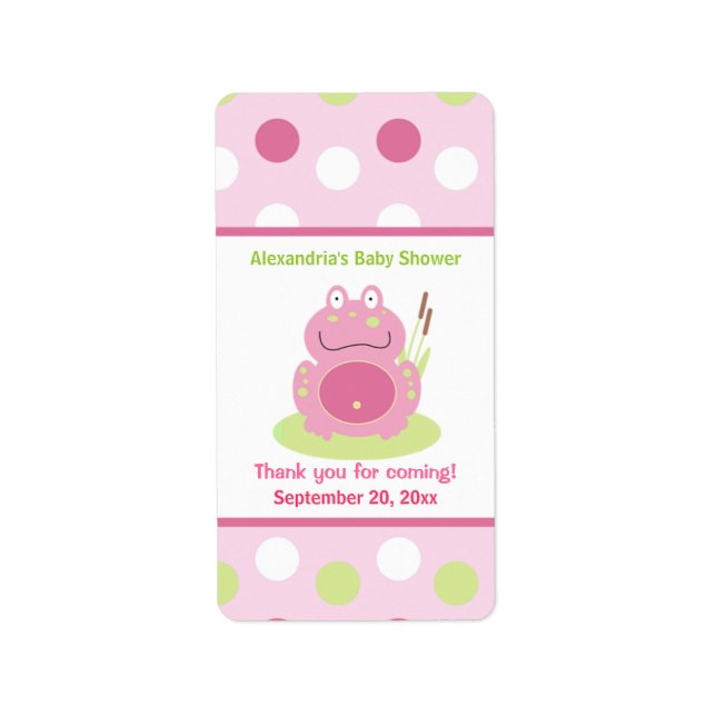 Étiquette Fiona la grenouille rose Miniature Wrappers (Devant)