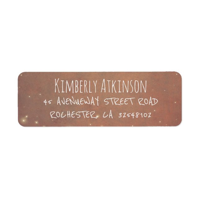 Étiquette Fireflies Mariage rustique Vintage (Devant)