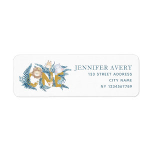 Étiquette First Birthday Safari Animaux Return Adresse