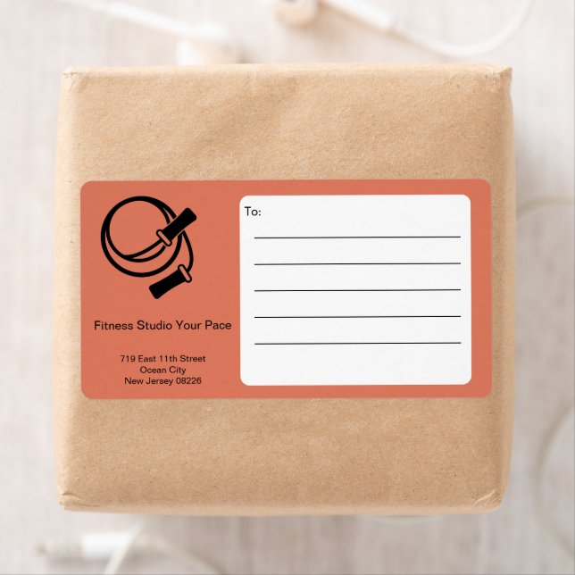 Étiquette Fitness Skipping Rope Orange Black Shipping (En situation)