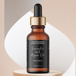 Étiquette Flacon compte-gouttes de cosmétiques minimalistes