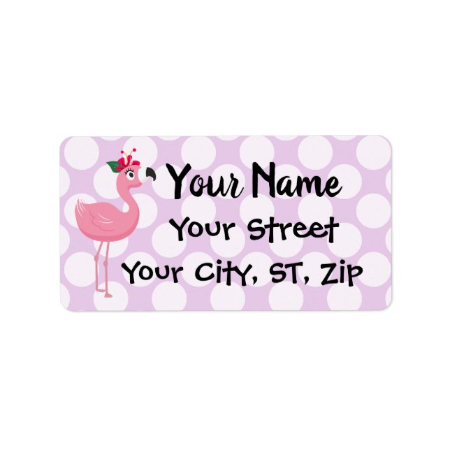 Étiquette Flamant rose (Devant)