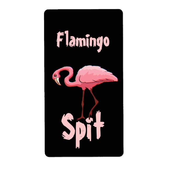 Étiquette Flamant rose couture poire Bière Vin amusant Étiqu (Devant)