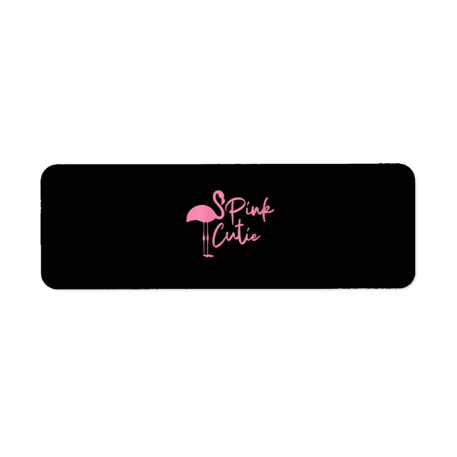 Étiquette Flamant rose rose mignon pour femmes | Rose Cute | (Devant)