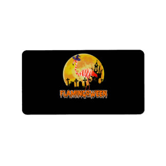 Étiquette Flamingo | Flamingoween Funny Witch Halloween