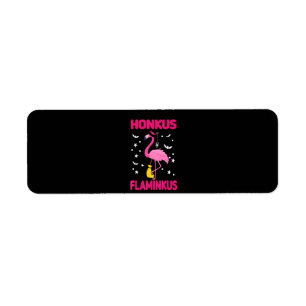 Étiquette Flamingo Honkus Flaminkus Venin Halloween Flaming