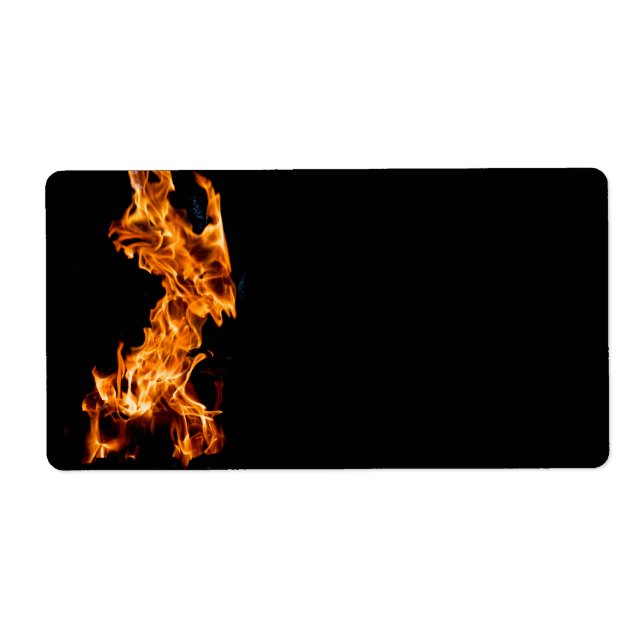 Étiquette Flamme orange (Devant)