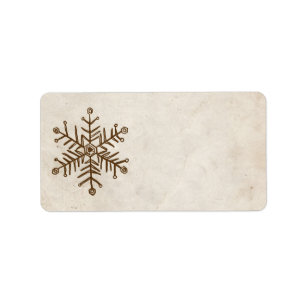 Étiquette Fléau de neige Vintage