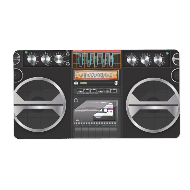Étiquette Flèche de ghetto Boombox (Devant)