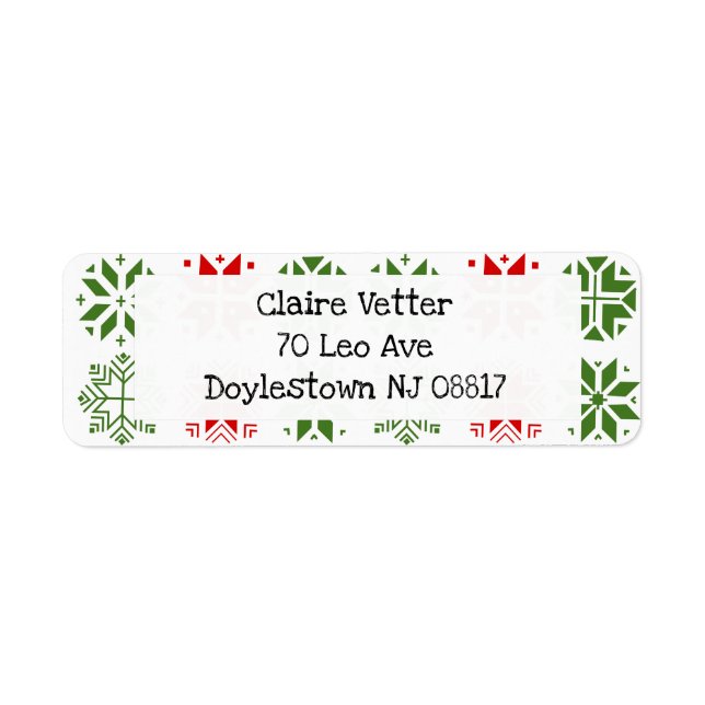 Étiquette Flèche de neige scandinave (Devant)