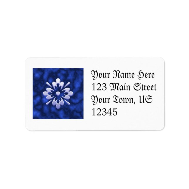 Étiquette Fleur Abstraite (Devant)