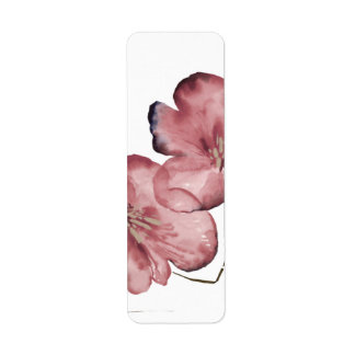 Étiquette Fleur de l'aquarelle minimaliste