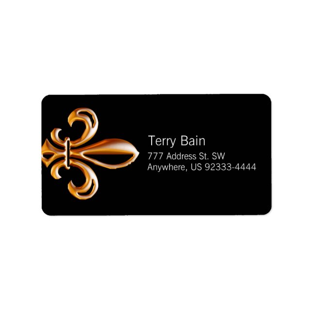 Étiquette Fleur de Lis (Devant)