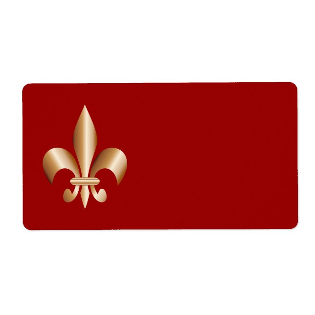 Étiquette Fleur de lis (Devant)