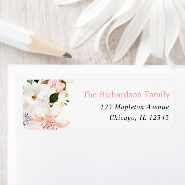 Étiquette Fleur de lys floraux printemps été (En situation)