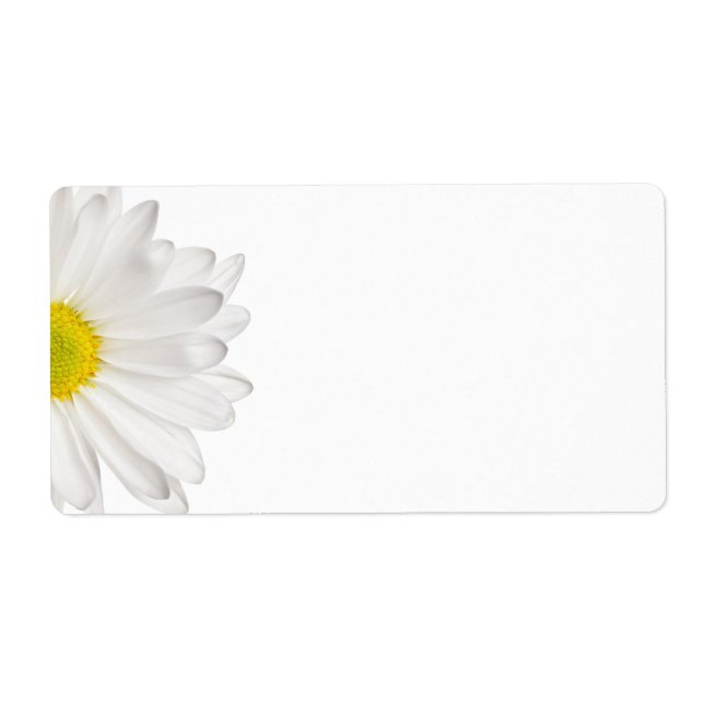 Étiquette Fleur de marguerite blanche Arrière - plan de marg (Devant)