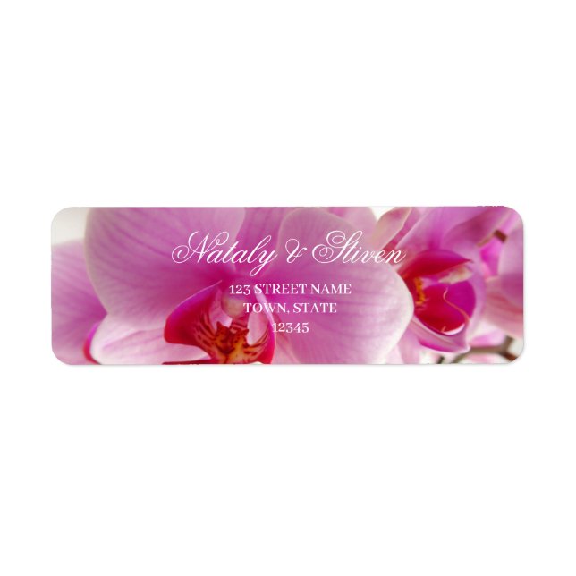 Étiquette Fleur d'orchidée (Devant)