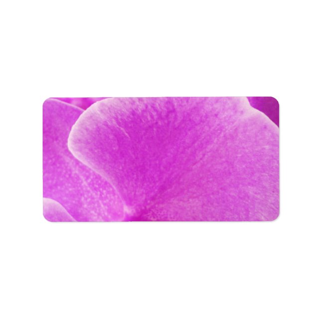 Étiquette Fleur d'orchidée violet frais naturel (Devant)
