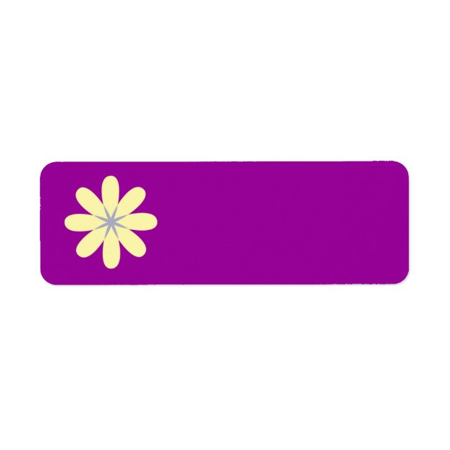 Étiquette Fleur gris jaune (Devant)