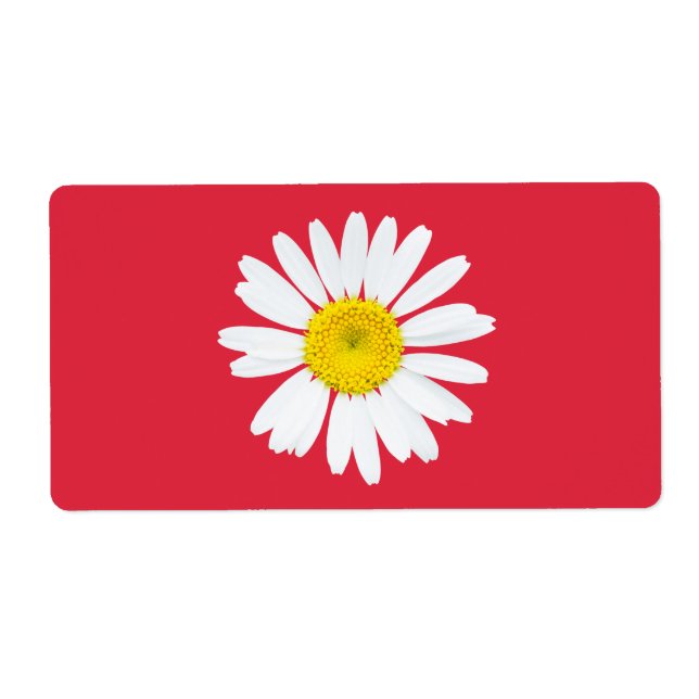 Étiquette Fleur marguerite (Devant)