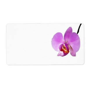 Étiquette Fleur rose d'orchidée