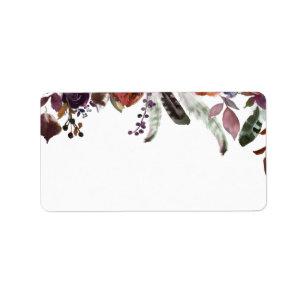 Étiquette Fleur royale sauvage Adresse d'invité vide