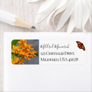 Étiquette Fleur sauvage autochtone de la photo de mouche per