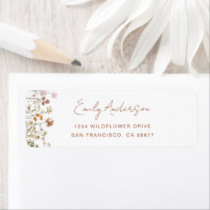 Étiquette Fleur sauvage Boho In Bloom Garden Adresse de reto