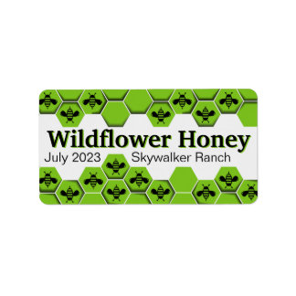 Étiquette Fleur sauvage Honeypeb Honey Jar