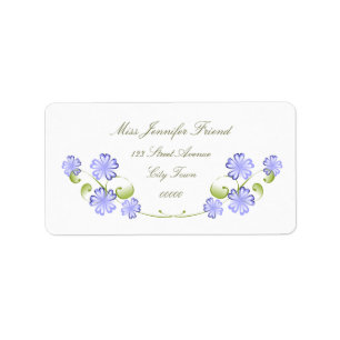 Étiquette Fleurs de bigorneau d'aquarelle