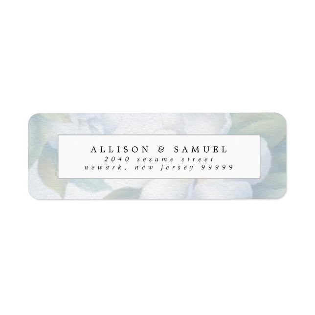 Étiquette Fleurs de bois de chien blanc argenté (Devant)