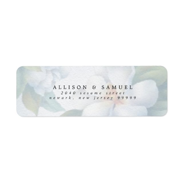 Étiquette Fleurs de bois de chien blanc argenté (Devant)