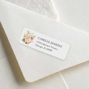 Étiquette Fleurs de Jardin Mariage Fête de Fiançailles