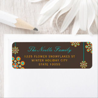 Étiquette Fleurs de neige de Noël à pendre Chic Fête