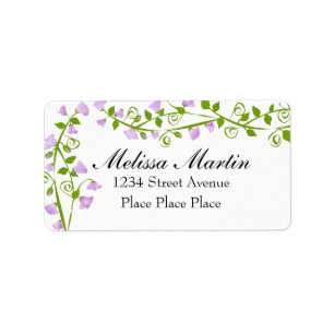 Étiquette Fleurs de pois doux Lilac