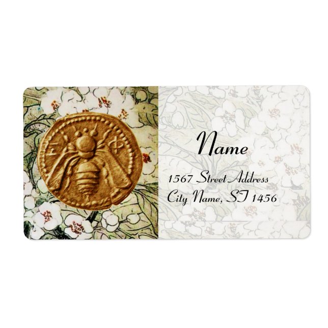 ÉTIQUETTE FLEURS DE PRINTEMPS HONEY BEE, BEEKEEPER (Devant)